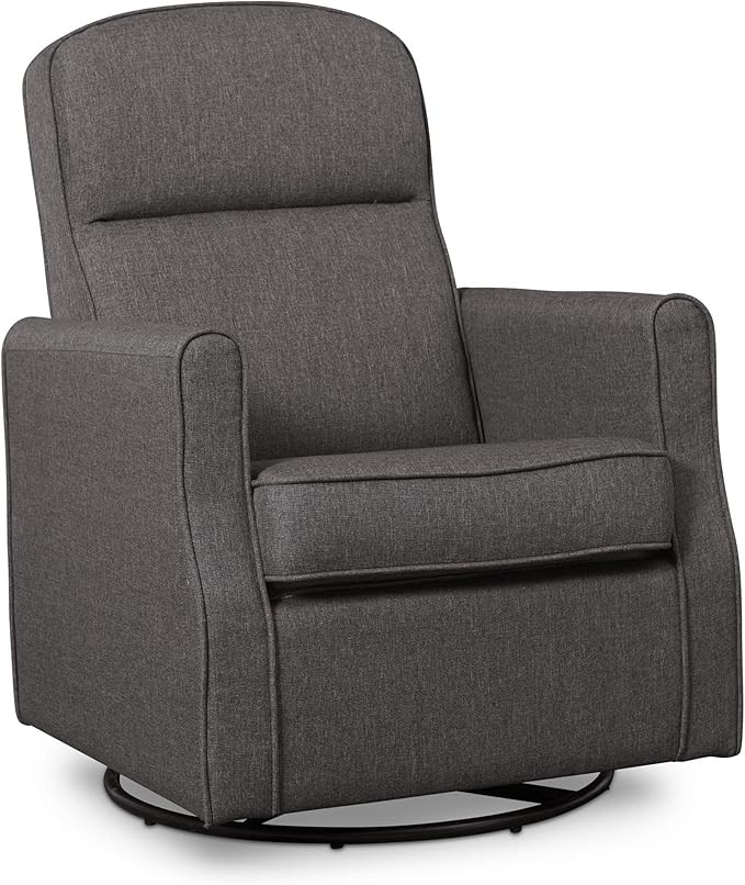 Delta Children Blair Slim Nursery Glider Swivel Rocker Chair, Charcoal | Amazon (US)