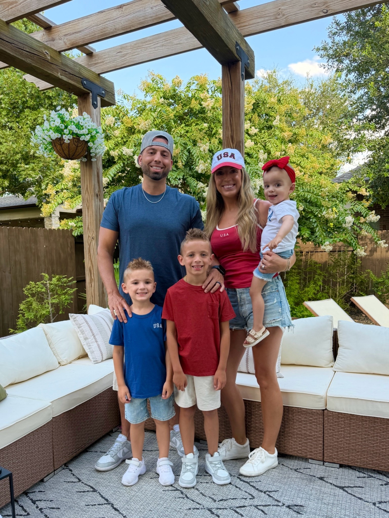 We had the best 4th of July celebrating at the Round Rock Express baseball game followed by a pool party with friends! 🇺🇸 Lots of fireworks, food, laughs & fun! ❤️🤍💙
#fourthofjuly #4thofjuly #independenceday

#LTKKids #LTKSaleAlert #LTKootd