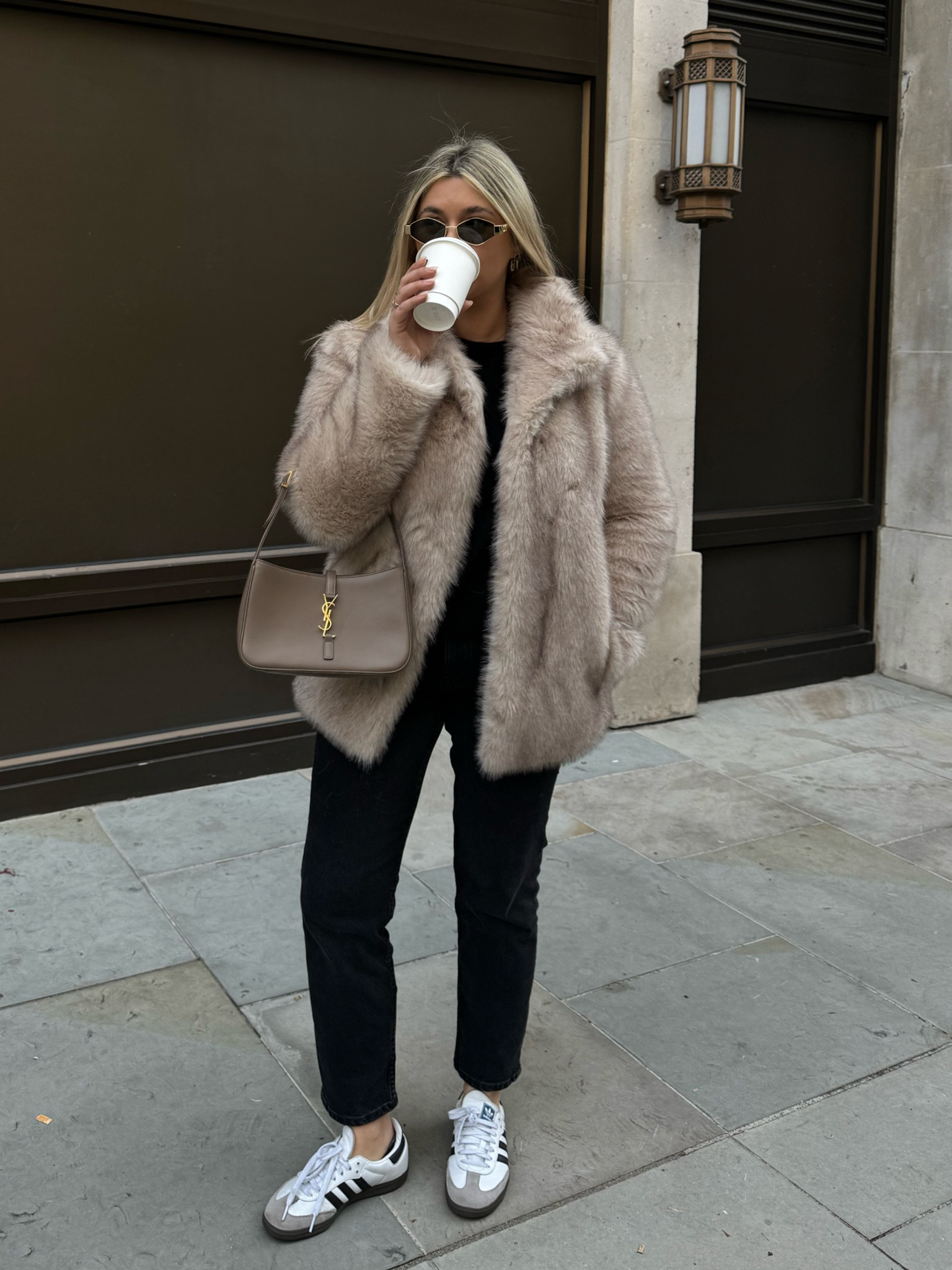 Mob wife era! 
Faux fur 
Black jeans - Massimo Dutti 
Black sweater 
Le 5 Á 7 YSL

#LTKSeasonal #LTKtravel #LTKeurope