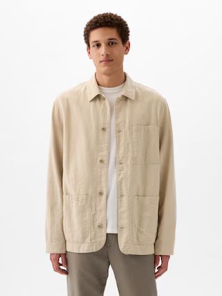 Linen-Cotton Chore Jacket | Gap (US)