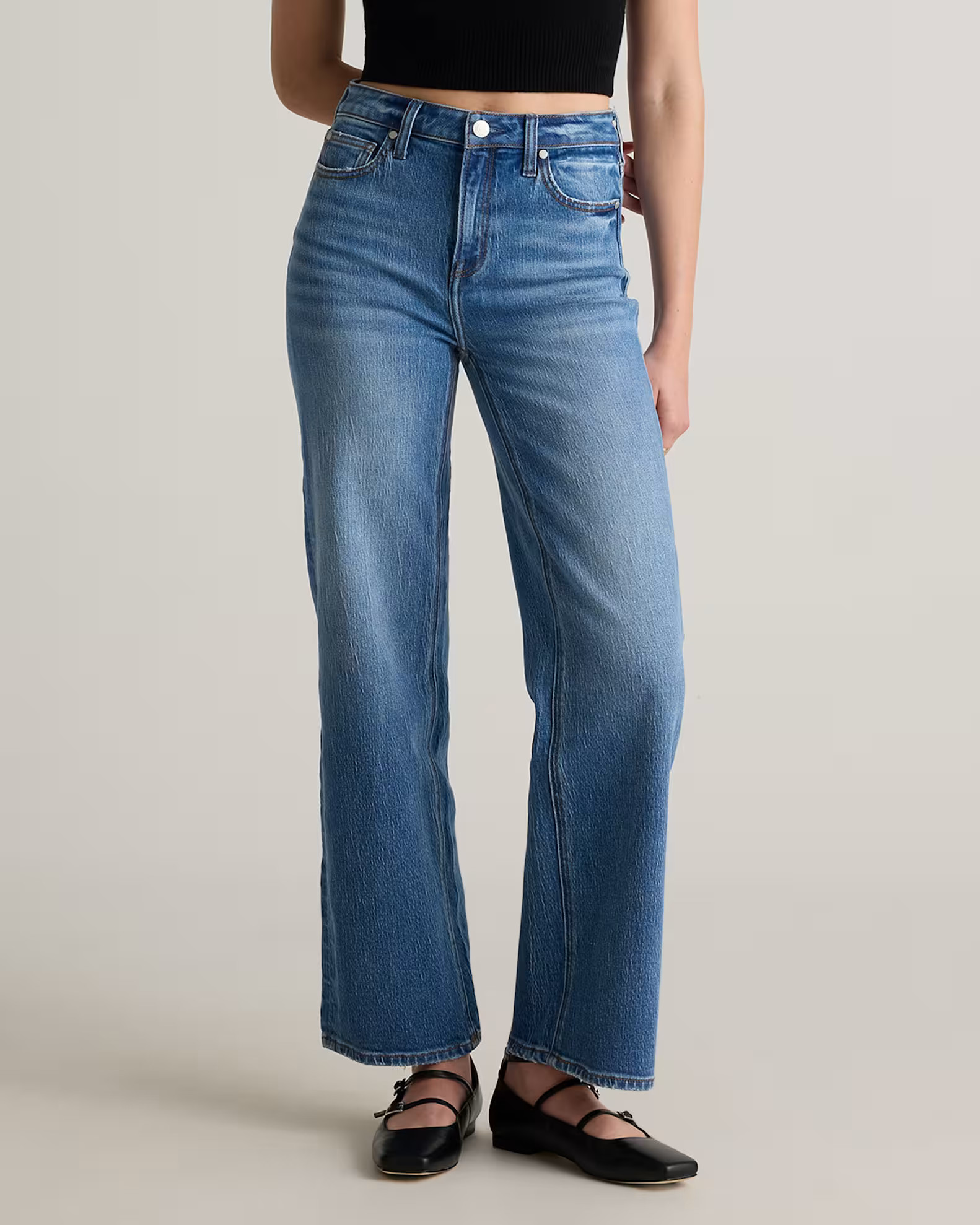 Bella Stretch Relaxed Straight Jeans | Quince