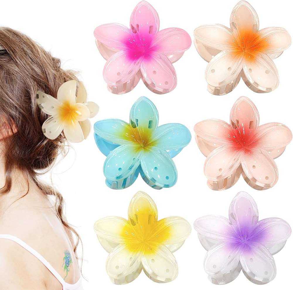 6 Pcs Flower Hair Clips,Summer Gradient Flower Hair Clips,Nonslip Flower Hair Clip,Hair Accessori... | Amazon (UK)