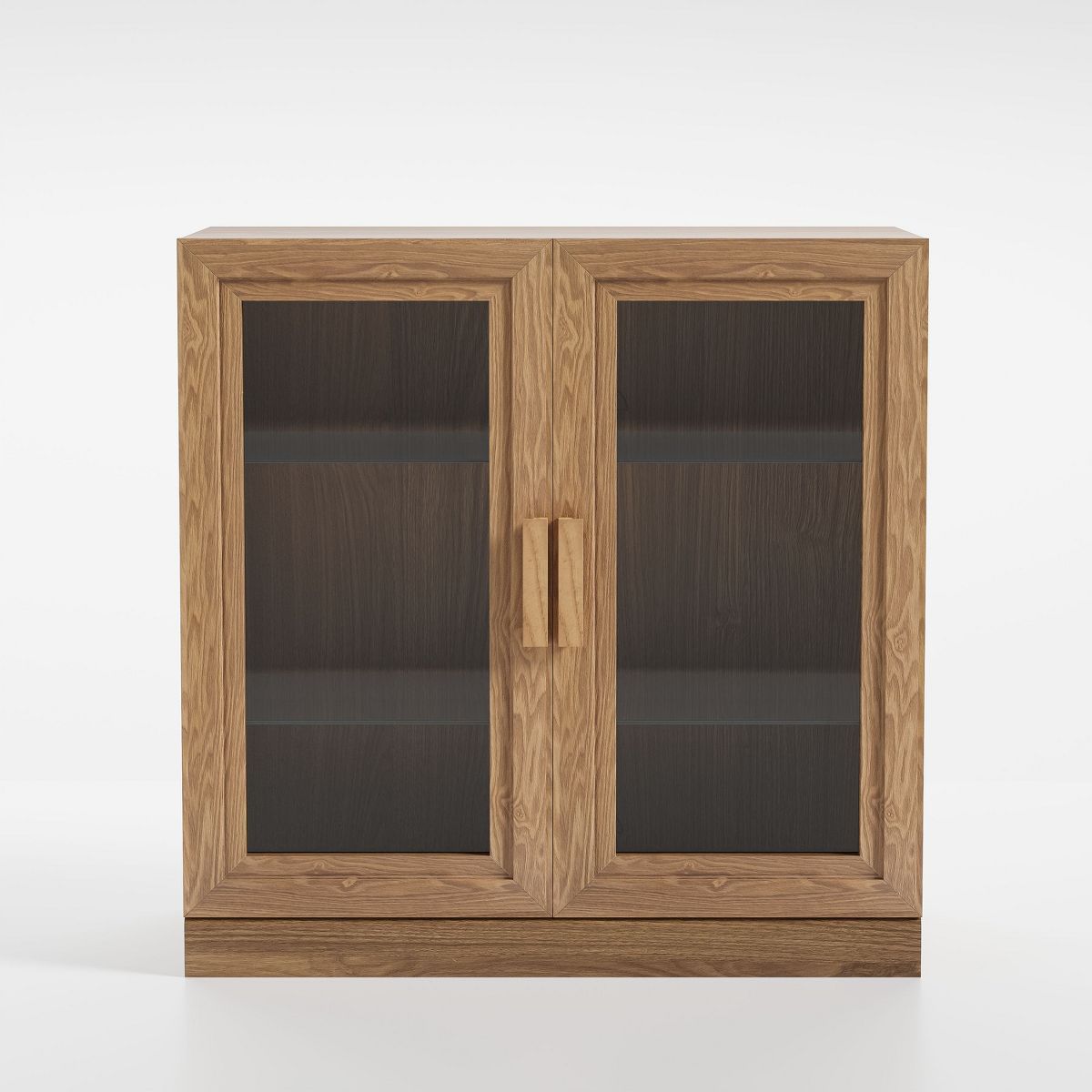Neutypechic Wooden Bookshelf with Glass Doors Decorative Bookshelves | Target