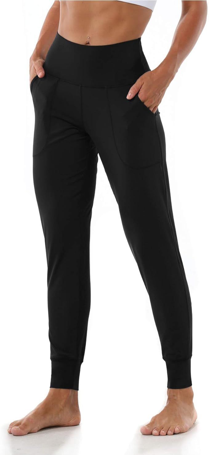 Mesily Women's Athletic Joggers High Waist Sweatpant Yoga Pant with Pockets for Workout Running | Amazon (US)