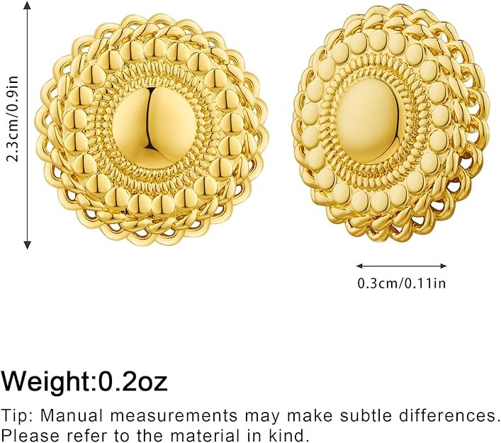 Big Waterdrop Round Statement Drop Earrings for Women Large Gold Dangle Earrings Jewelry… | Amazon (US)