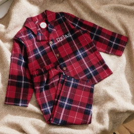 Personalised Traditional Red Checkered Pyjamas | My 1st Years (Global)