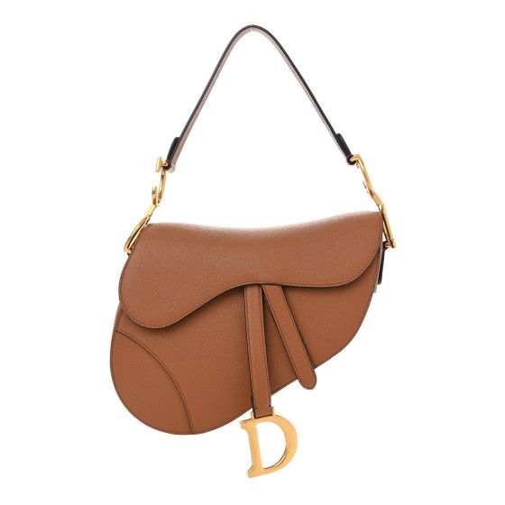 Grained Calfskin Saddle Bag Camello | FASHIONPHILE (US)