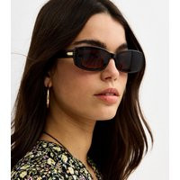 Brown Tortoiseshell Effect Rectangle Sunglasses New Look | New Look (UK)