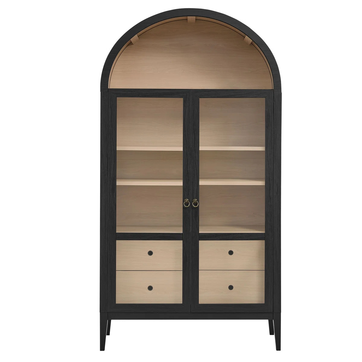Nolan 74" Tall Arched Storage Display Cabinet | Wayfair North America