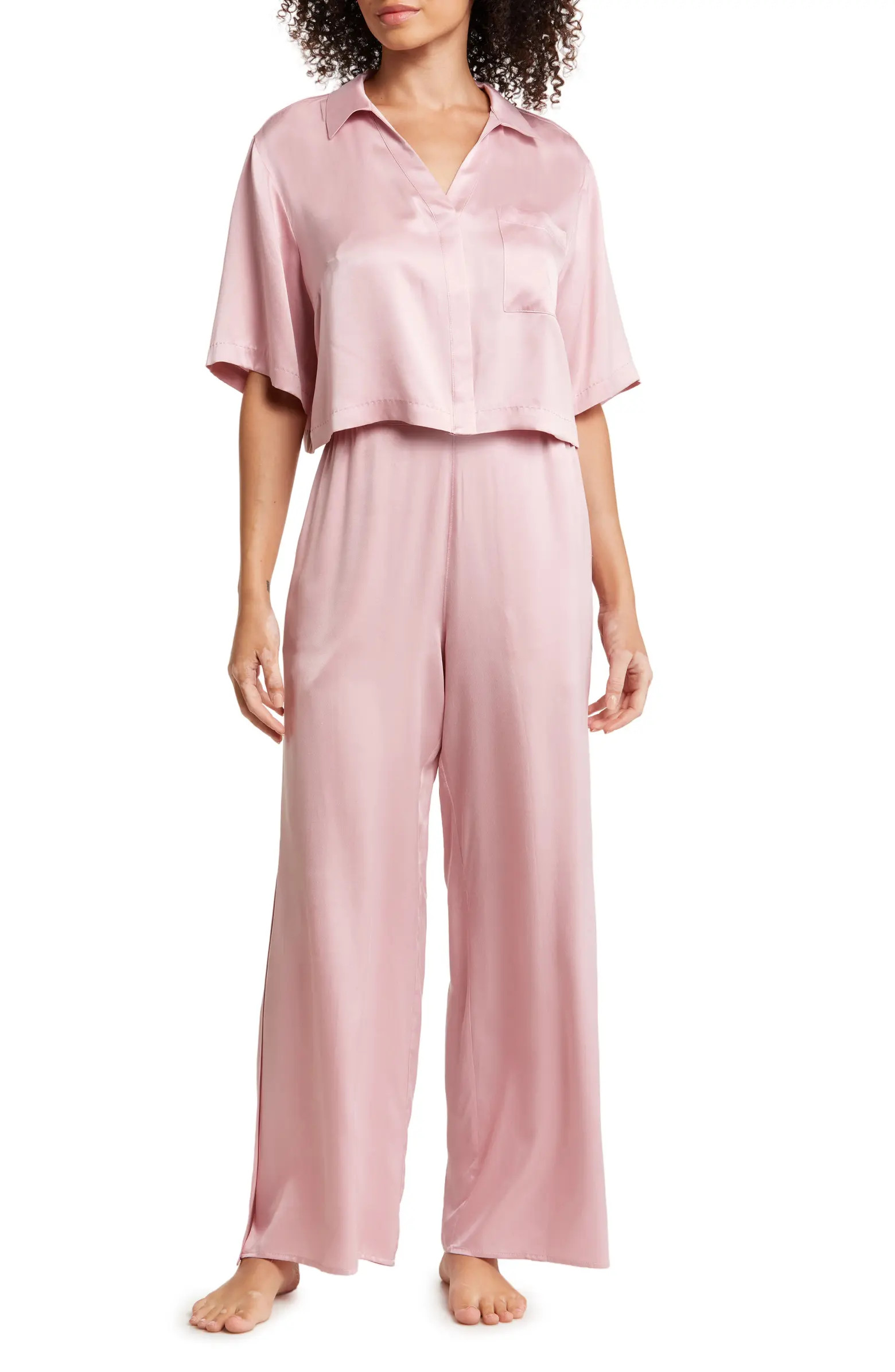 High Waist Washable Silk Pajamas | Nordstrom