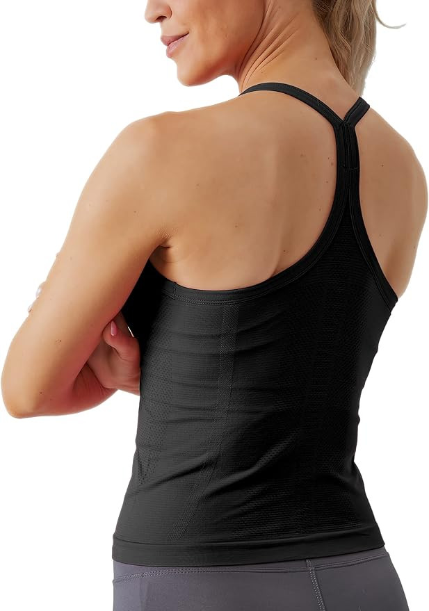 MathCat Workout Tank Tops for Women with Built in Bra, Sleeveless Gym Tops Seamless Racerback Ath... | Amazon (US)