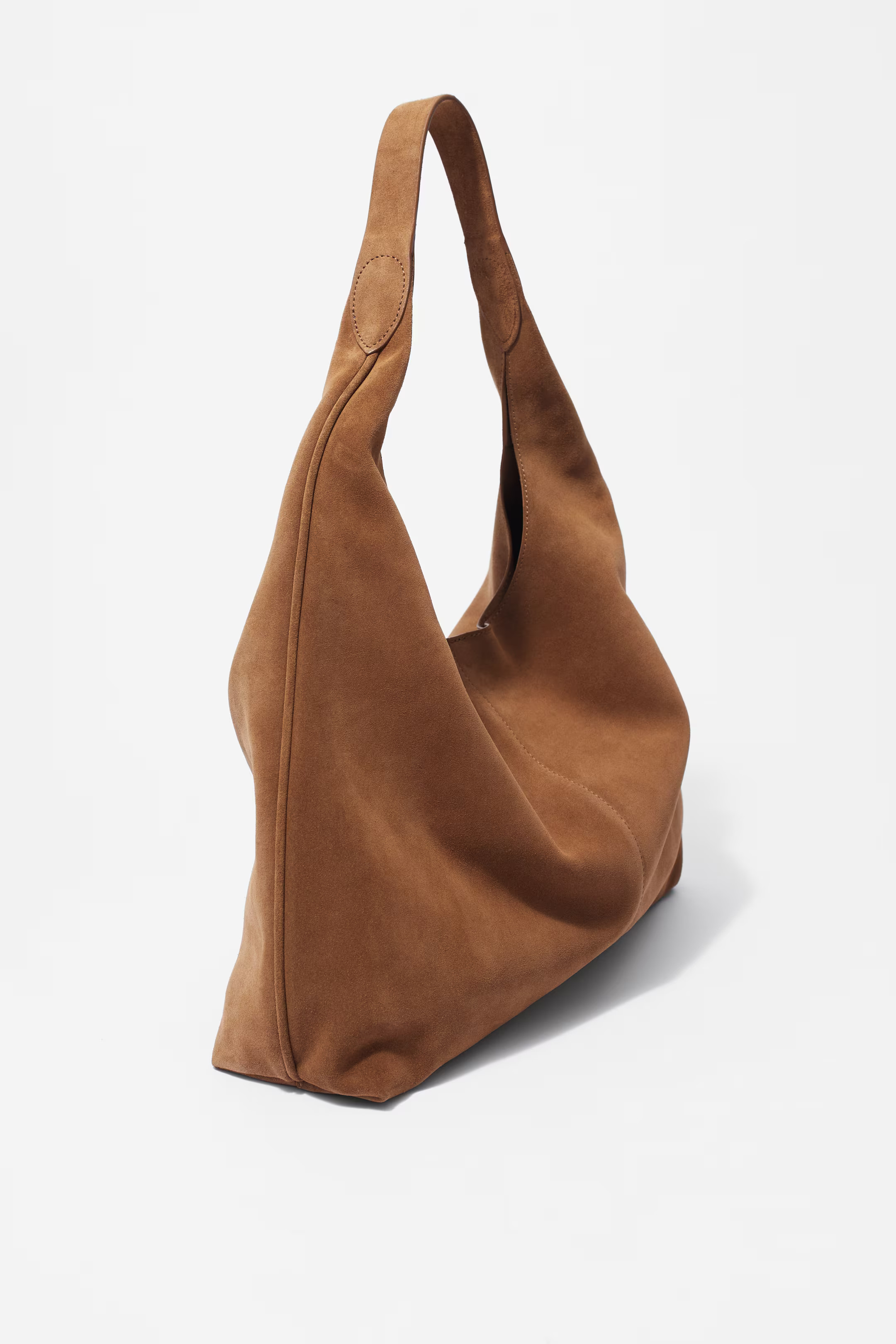 Large Suede Tote - Cognac - Ladies | H&M GB | H&M (UK, MY, IN, SG, PH, TW, HK)