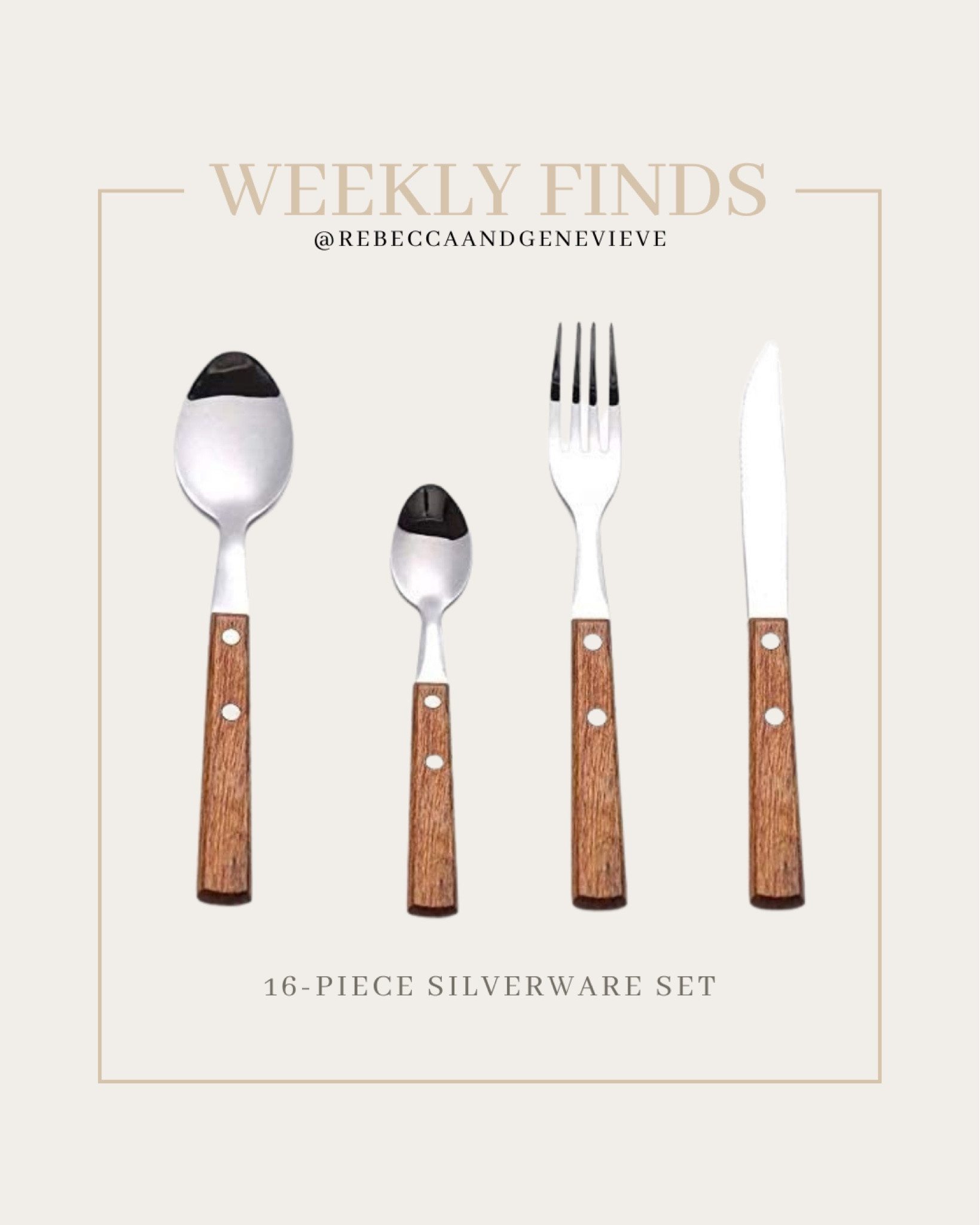 This week’s find is this very affordable silverware set from Amazon. You'll be surprised by the quality! 

#LTKhome #LTKfindsunder100 #LTKfindsunder50