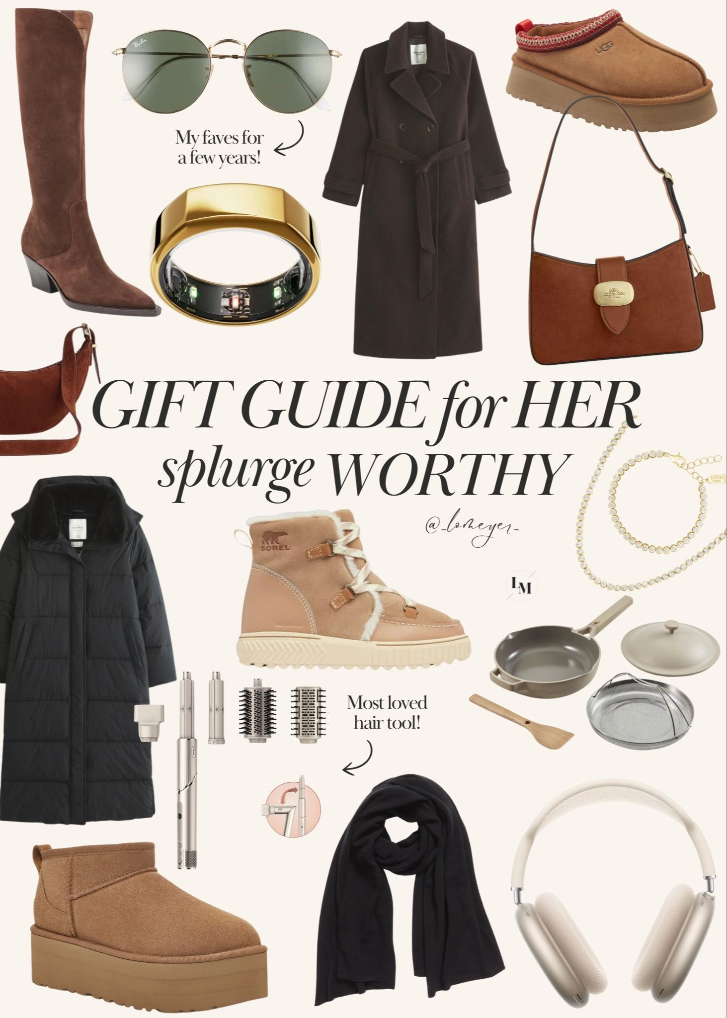 GIFT IDEAS for her splurge worthy items I love!!  

 #LTKGiftGuide #LTKHoliday #LTKSeasonal