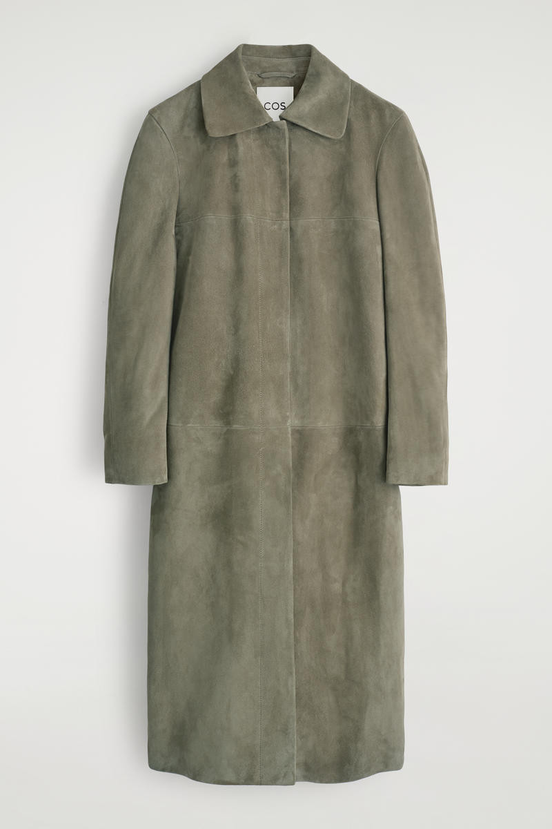 Collared Suede Long Coat | COS (US)