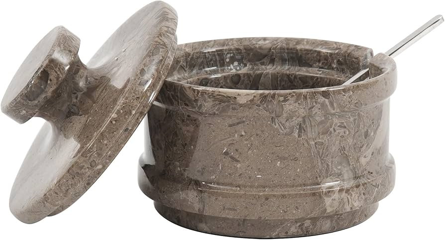 Radicaln Marble Salt Cellar With Lid And Spoon 3.5" Inch Oceanic Handmade Brown Sugar Keeper -Kit... | Amazon (US)