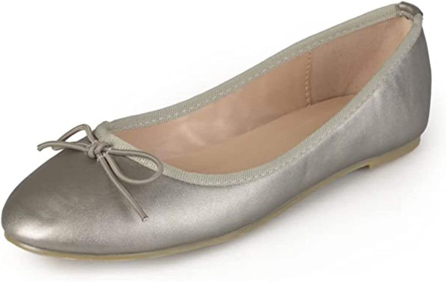 Journee Collection Womens Medium and Wide Width Vika Ballet Flat with Knit Trim and Dainty Vegan ... | Amazon (US)