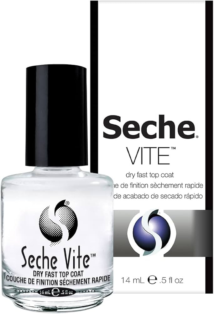 Seche Vite Dry Fast Top Nail Coat, Clear - .5 oz. oz | Amazon (US)