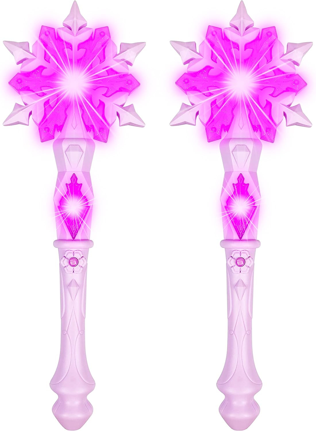 Light Up Frozen Snowflake Wands with Sound(Motion Sensitive) Magic Toy for Kids Girls Princess Pa... | Amazon (US)