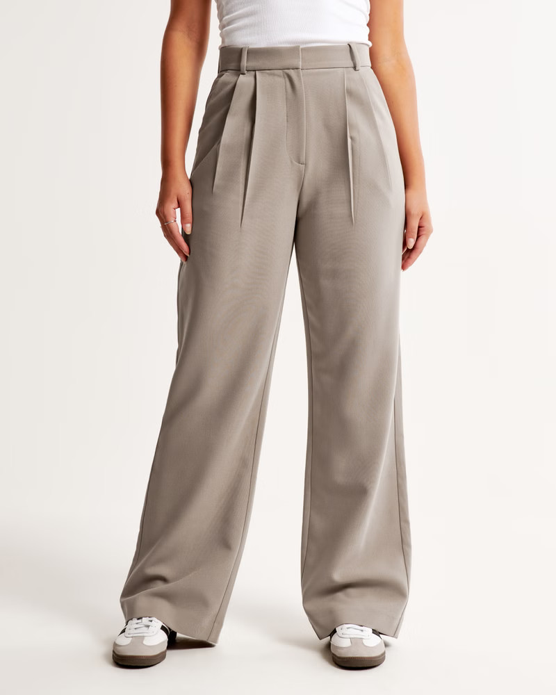 Curve Love A&F Sloane Tailored Pant | Abercrombie & Fitch (US)