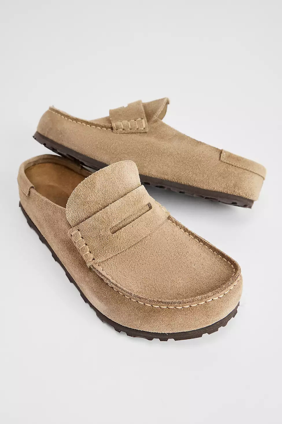 Birkenstock Taupe Naples Wrapped Suede Shoes - Taupe UK 5 at Urban Outfitters | Urban Outfitters UK