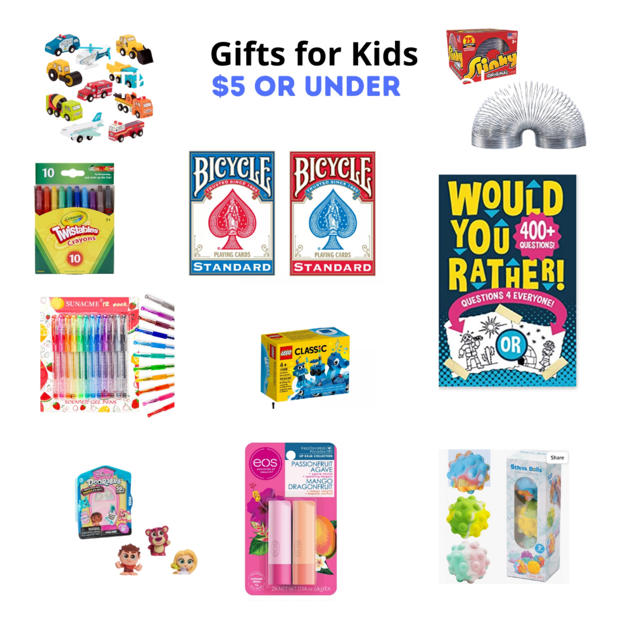 Gifts for kids for $5 or less! Great stocking stuffer ideas! 

#LTKGiftGuide #LTKHoliday #LTKkids