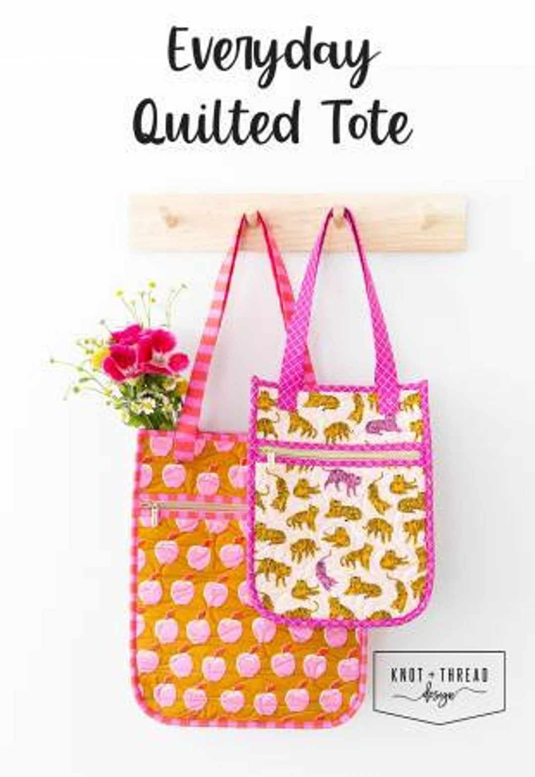 Everyday Quilted Tote Pattern by Knot and Thread | Etsy (US)