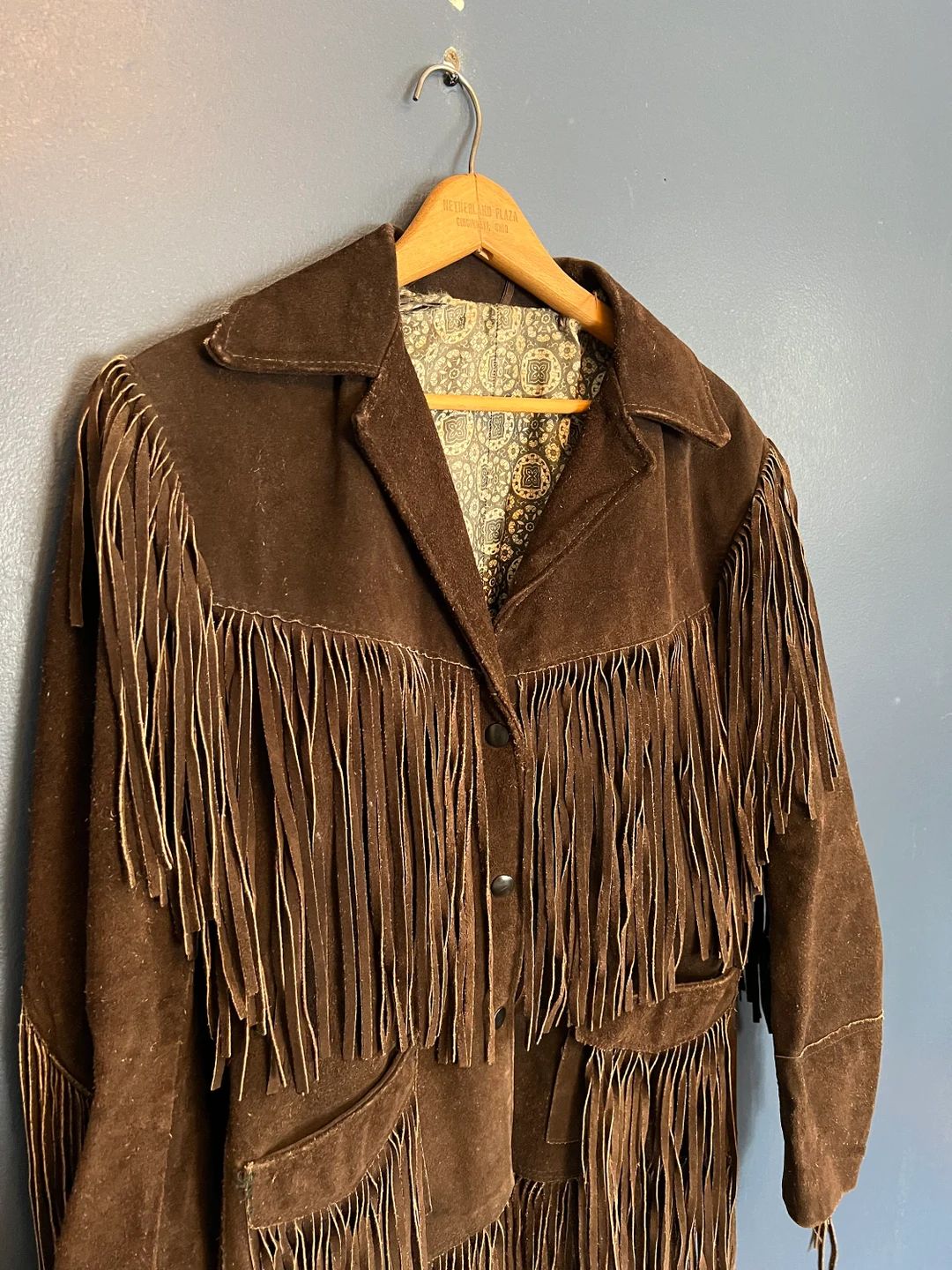 Vintage 70’s Brown Leather Suede Western Fringe Jacket Size Ladies M/L | Etsy (US)