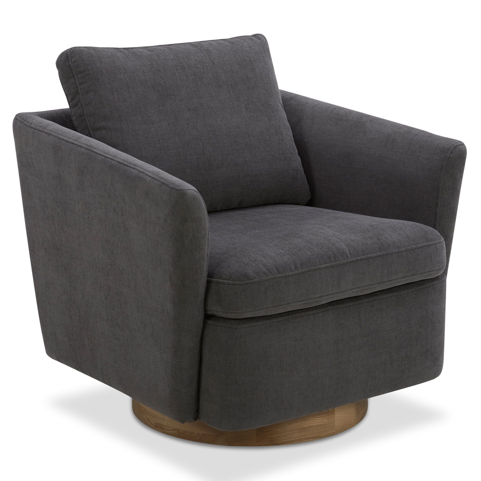 CHITA Modern Fabric Swivel Accent Chairs with Foam Cushion&Wood Base,Living Room Armchairs for Sm... | Walmart (US)