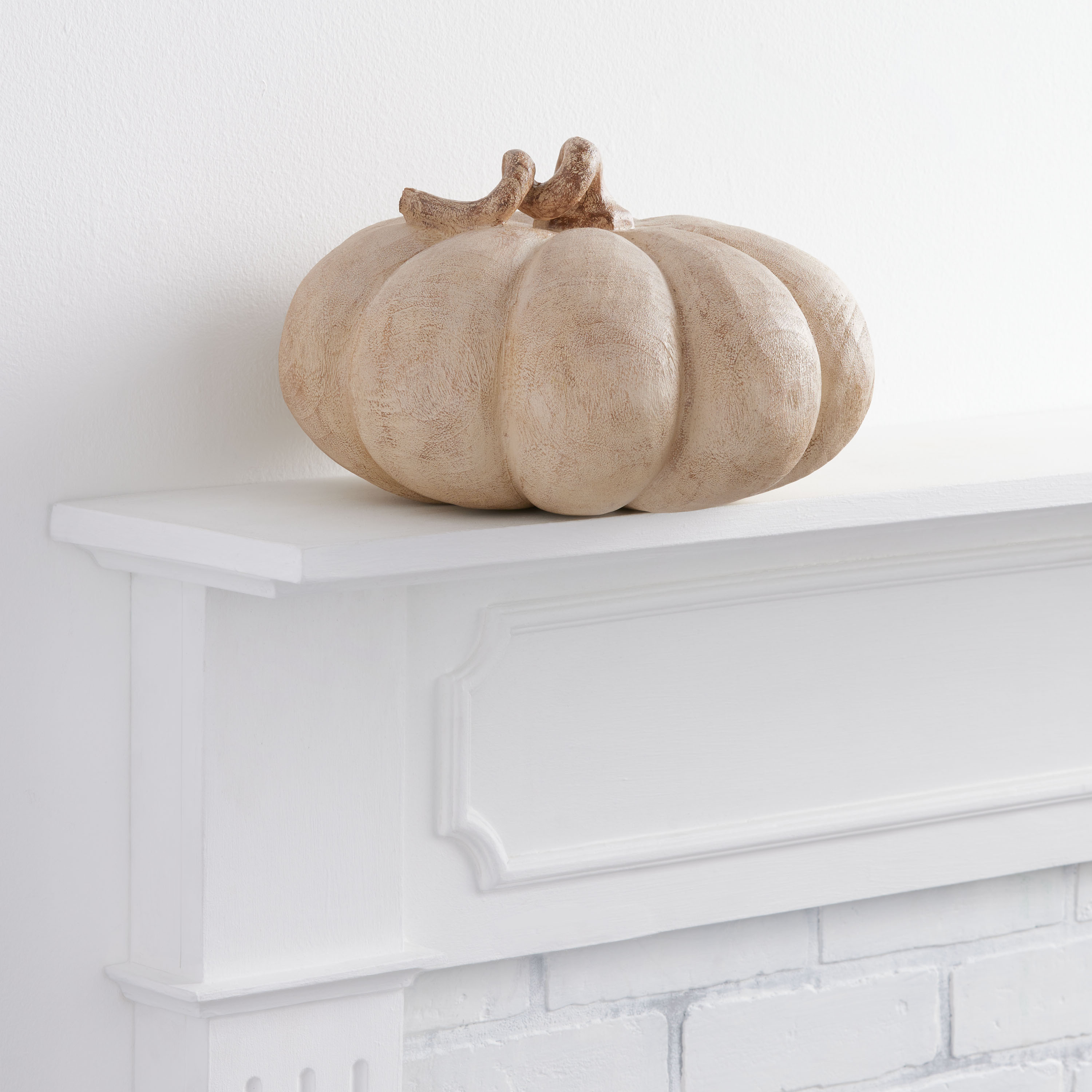 Large Faux Wood Pumpkin Decor | World Market