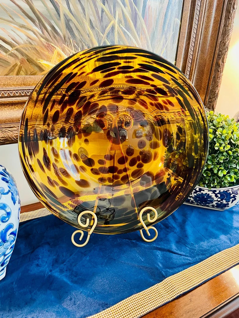Fabulous Italian 14 Hand Blown Tortoise Art Glass Bowl - Etsy | Etsy (US)