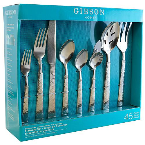 Gibson Prato 45-Piece Flatware Set | HSN
