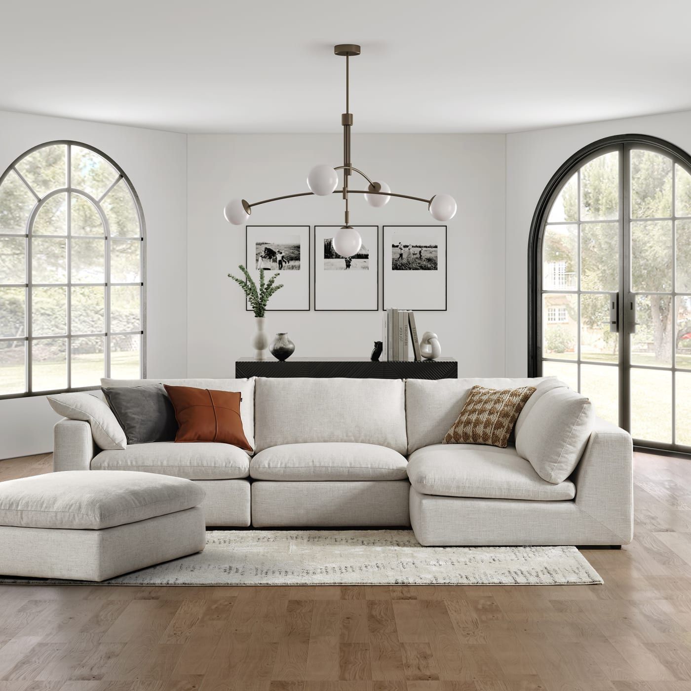 Dawson Chaise Sectional Sofa with OttomanSale | Castlery (AU)