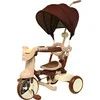 3-in-1 Folding Tricycle, Comfort Brown | Maisonette