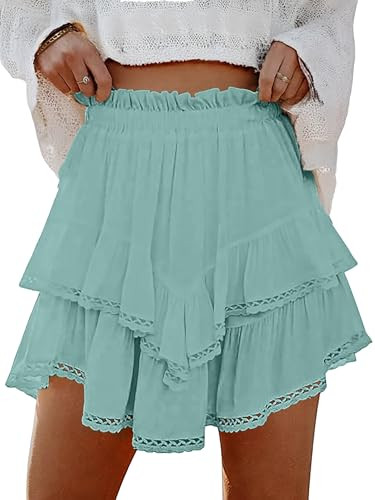 Lepunuo Womens Shorts High Waisted Skorts Flowy Skirt with Short Underneath Golf Tennis Skort Dressy Casual | Amazon (US)