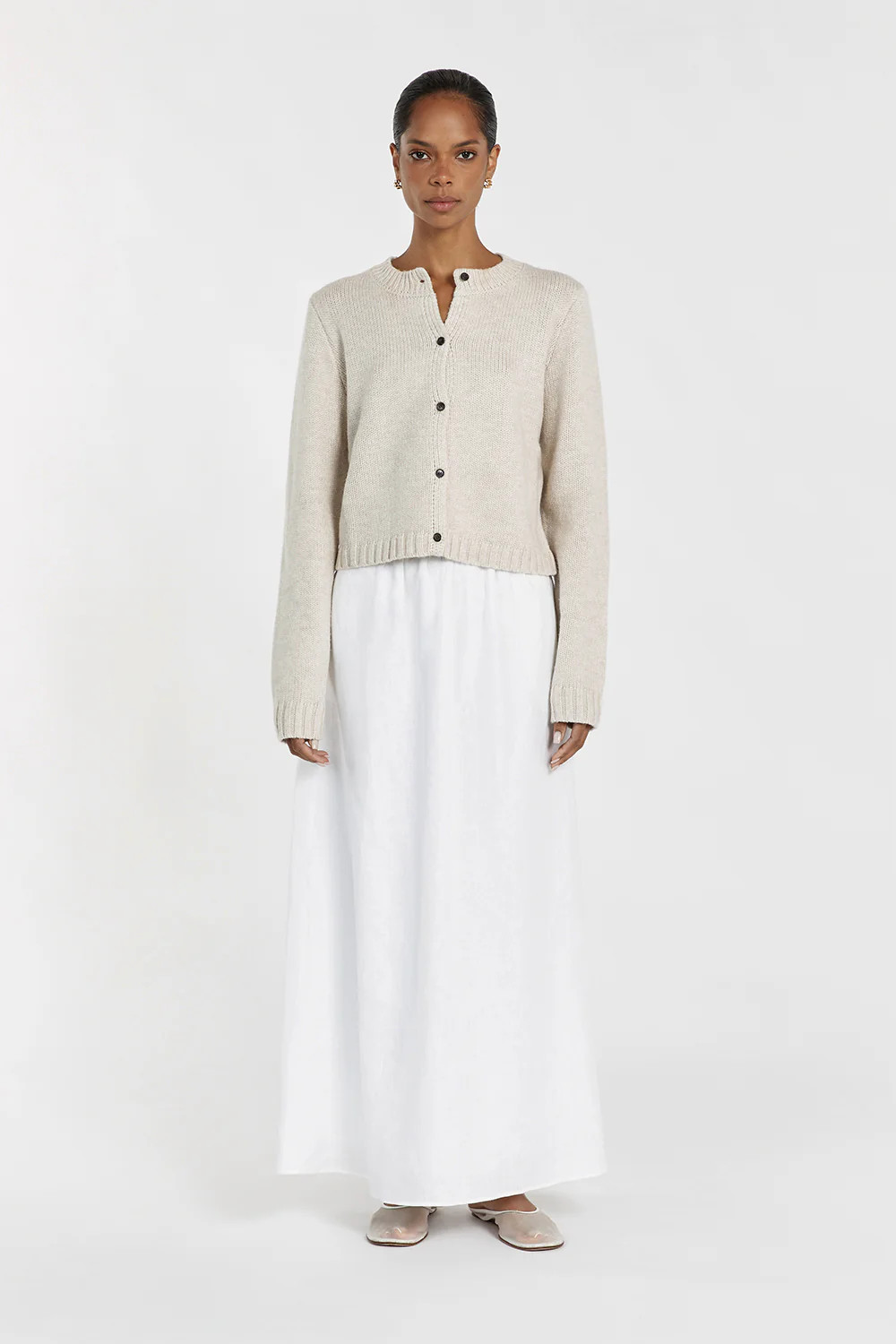 FOSTER CHALK KNIT CARDIGAN | DISSH