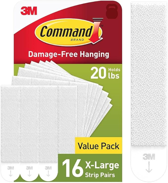 Command 20 Lb XL Heavyweight Picture Hanging Strips, Damage Free Hanging Picture Hangers, Heavy D... | Amazon (US)