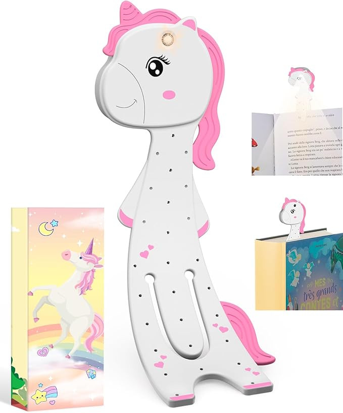 Stocking Stuffers for Girls Book Light, Unicorn Reading Light for Book Lovers, Cute Bookmarks Sma... | Amazon (US)