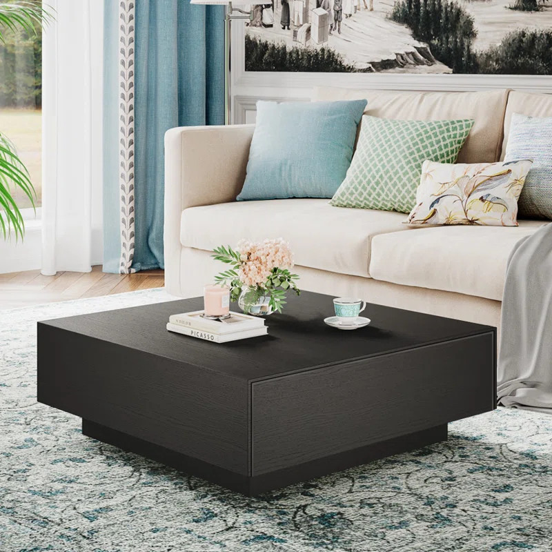 Cristyle Wood living room table, Square coffee table, Fully-Assembled | Wayfair North America