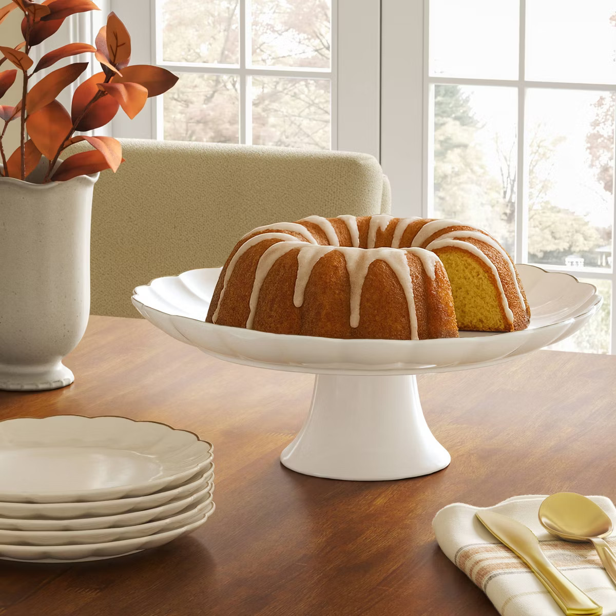 Ribbed Scallop Cake Stand - Threshold™ | Target