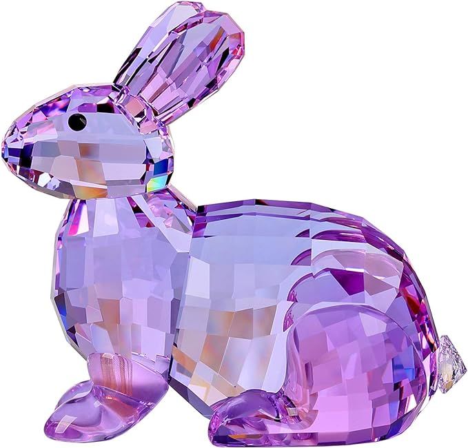 Crystal Bunny Rabbit Animal Collectible Cute Figurine Birthday Gifts Home Decor (Purple) | Amazon (US)