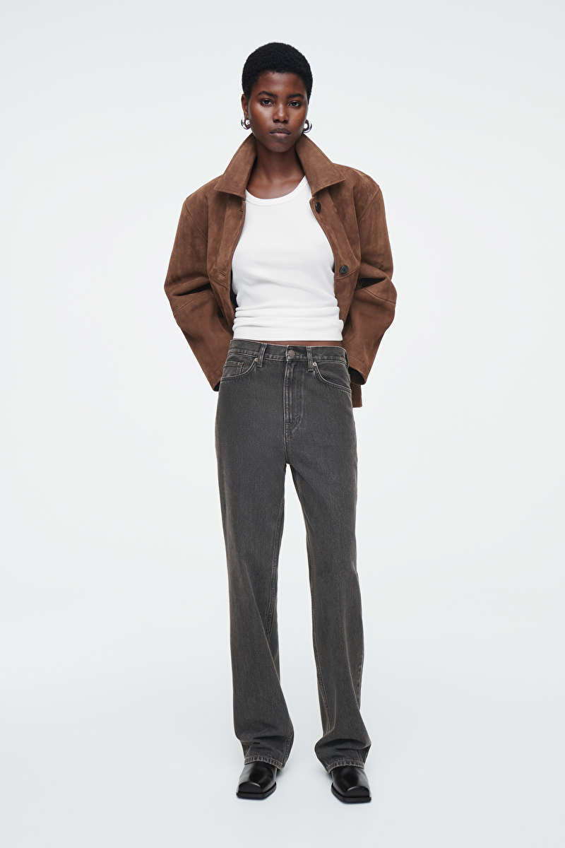 COLUMN JEANS - Washed black - DARK BLUE - COS | COS (AU)