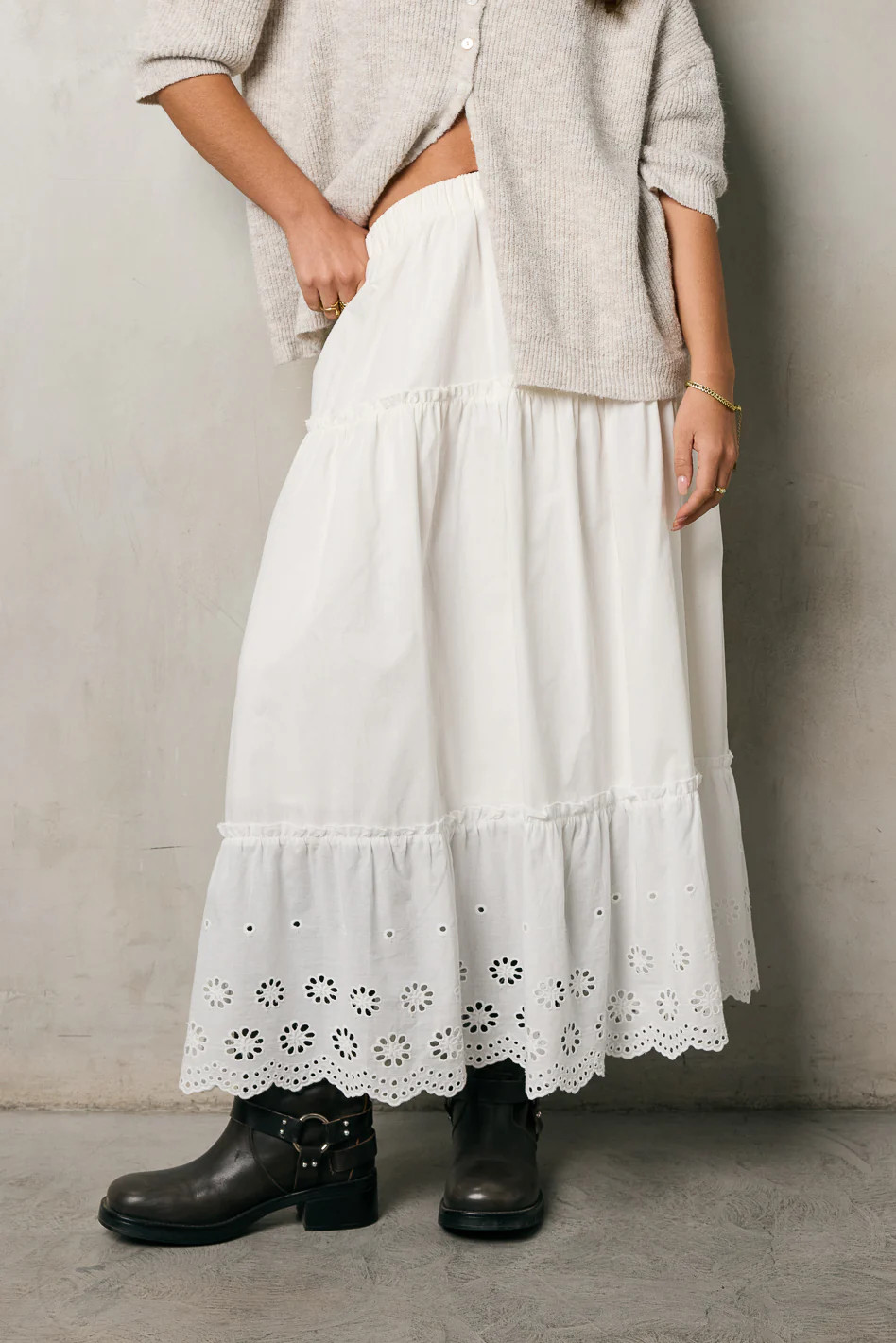 Bay Side Tiered Midi Skirt | Böhme US