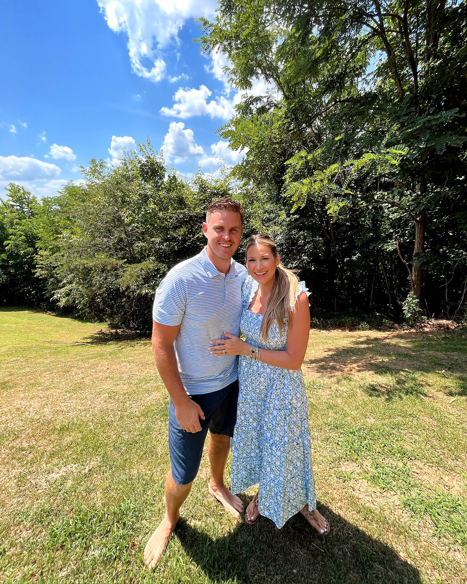 Danielle in a small Ellie nap dress, sandals and accessories- all fits TTS. 
Sean in an xl polo shirt and 36 navy shorts - all fits TTS.

#LTKFindsUnder50 #LTKFamily #LTKBump