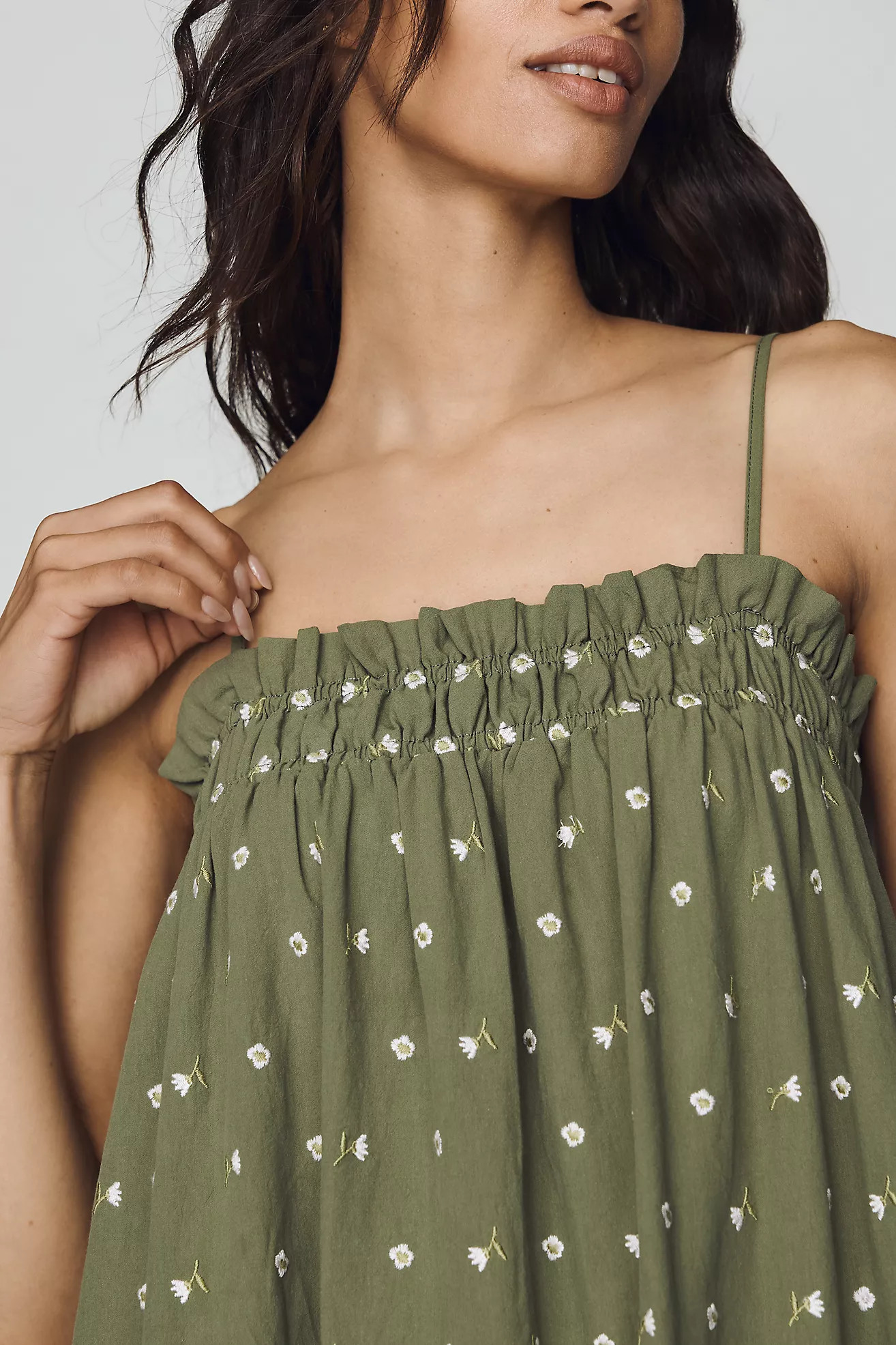 RAISONNEL 100% Cotton Smocked Midi Dress | Anthropologie (US)
