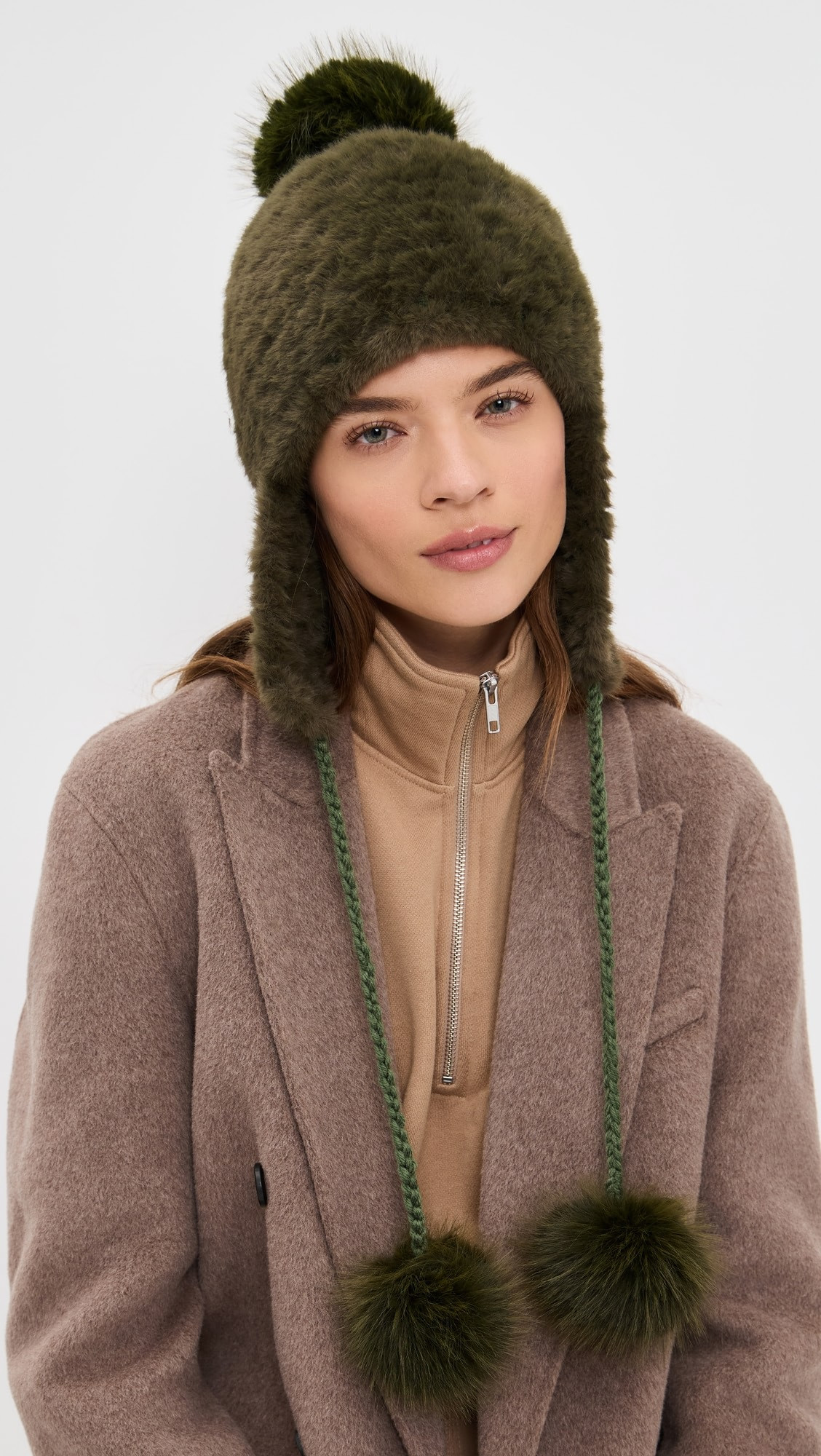 Faux Mink Knitted Trapper Hat | Shopbop