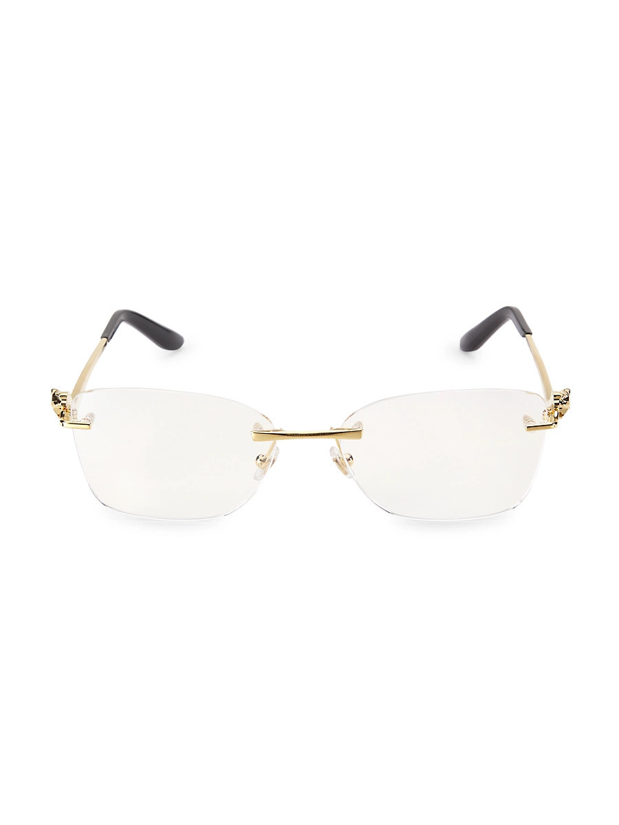 Women's 57MM Rimless Cat-Eye Eyeglasses - Gold | Saks Fifth Avenue