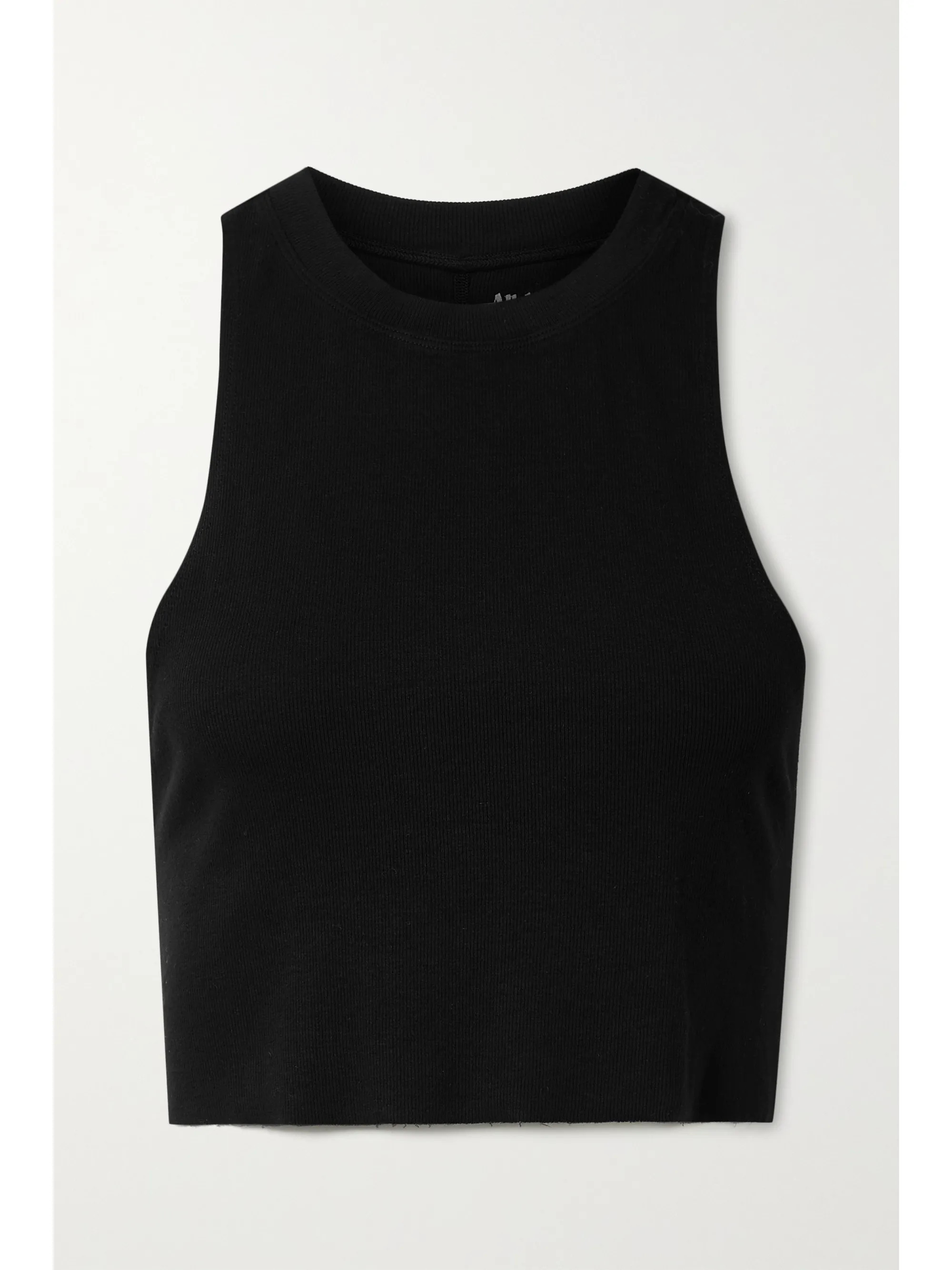 Schwarz Dynamic verkürztes Tanktop aus Jersey aus einer Baumwoll-Modalmischung mit Stretch-Antei... | NET-A-PORTER (UK & EU)