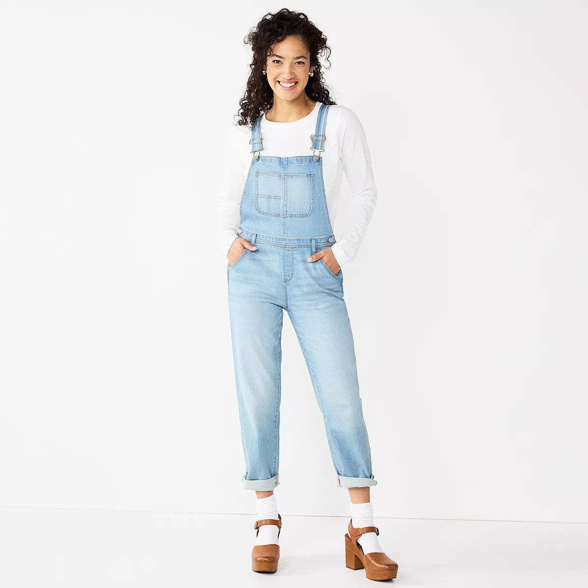 Women's Sonoma Goods For Life® Cropped Jean Overalls | Kohl's