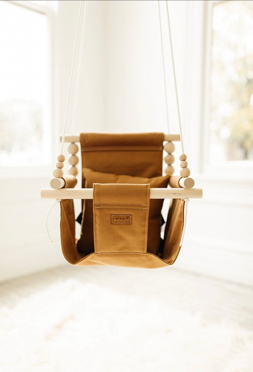 Nutmeg baby swing,  indoor swing*, minimalist baby decor, baby toys, first birthday, modern baby ... | Etsy (US)